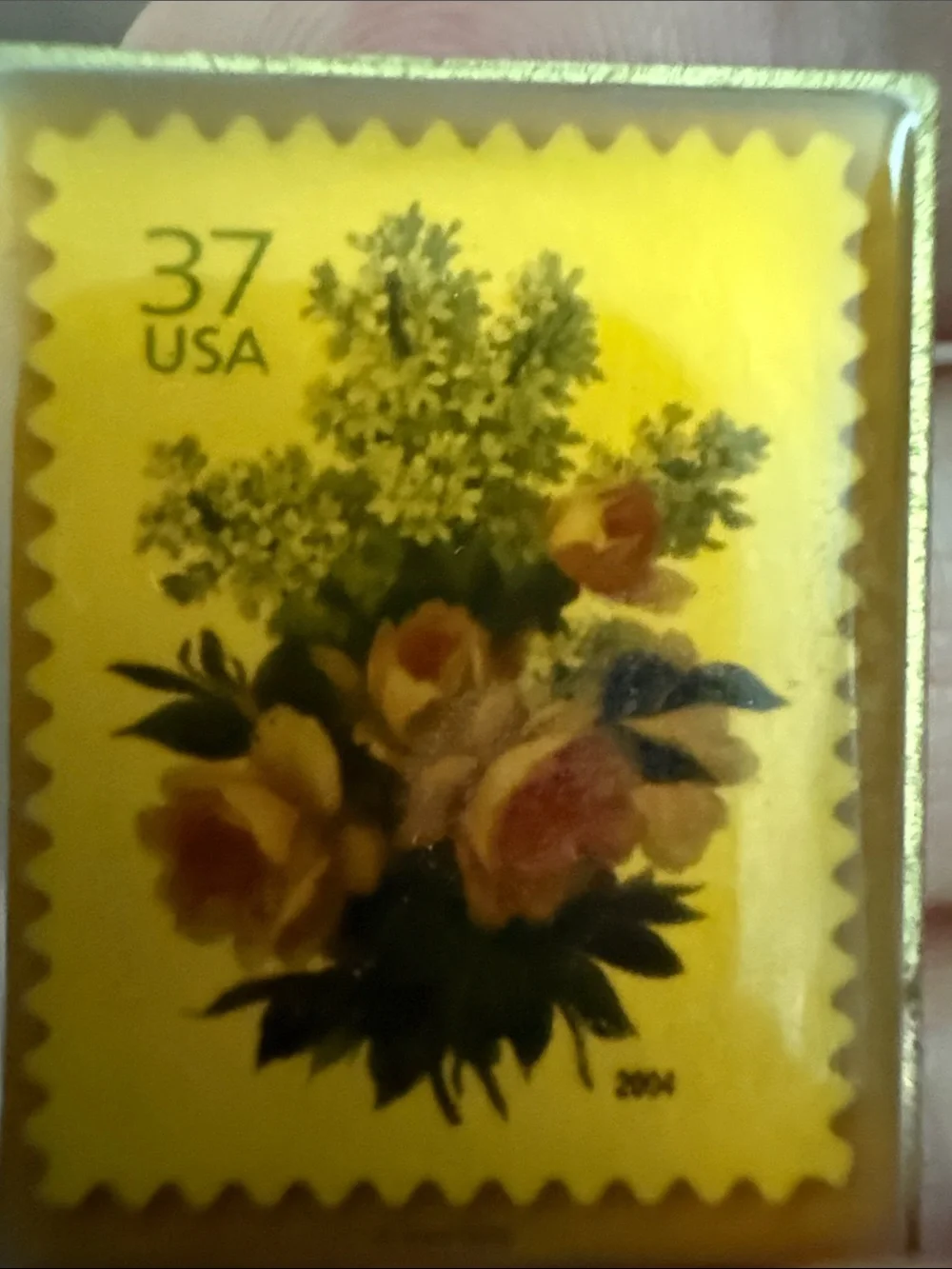 2000’s wedding blossom 37 cent stamp collectible pin
